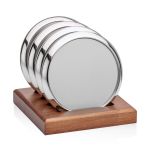 Danville VividPrint? Coaster on Porterfield Base - Set of 4 - Silver / Silver / 4.375 x 4.75 x 4.375 (Blank) Danville VividPrint? Coaster on Porterfield Base - Set of 4 - Silver / Silver / 4.375 x 4.75 x 4.375 (Blank)