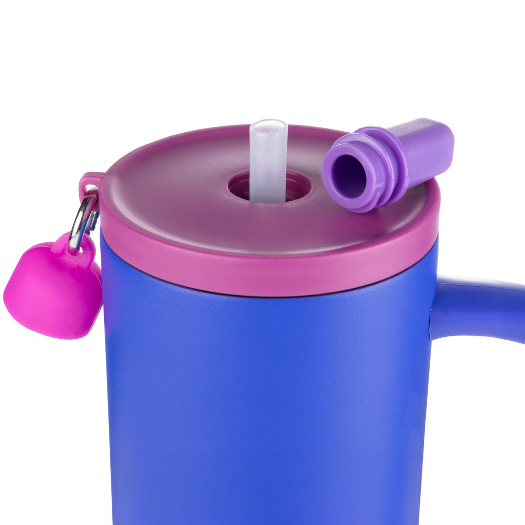 Kentia SS Tumbler w/Silicone Straw & Charm Holder - 30oz 1