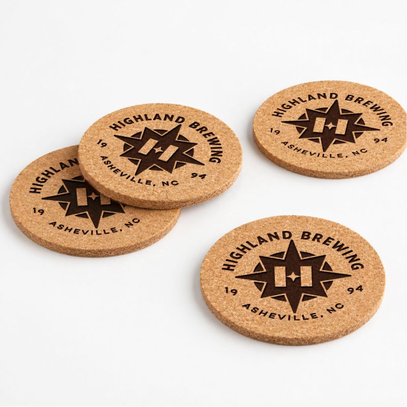 Gerrity Cork Coasters - Set of 4 (in Pouch) 1 Gerrity Cork Coasters - Set of 4 (in Pouch) 1
