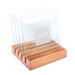 Talbot Coasters - Set of 4 on Walnut Base 1 Talbot Coasters - Set of 4 on Walnut Base 1