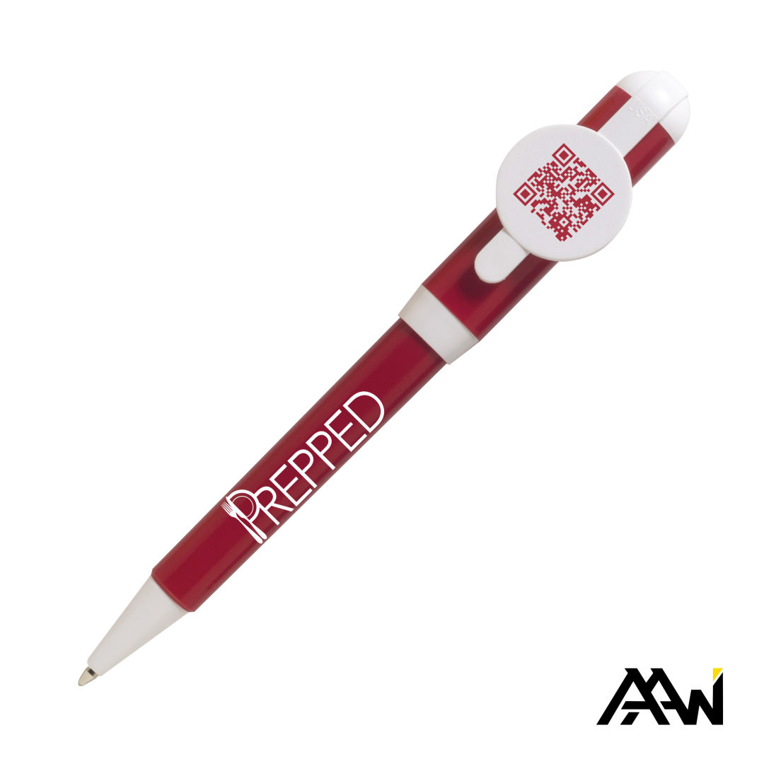 Jumbo QR Billboard Twist Pen - White Accent 1