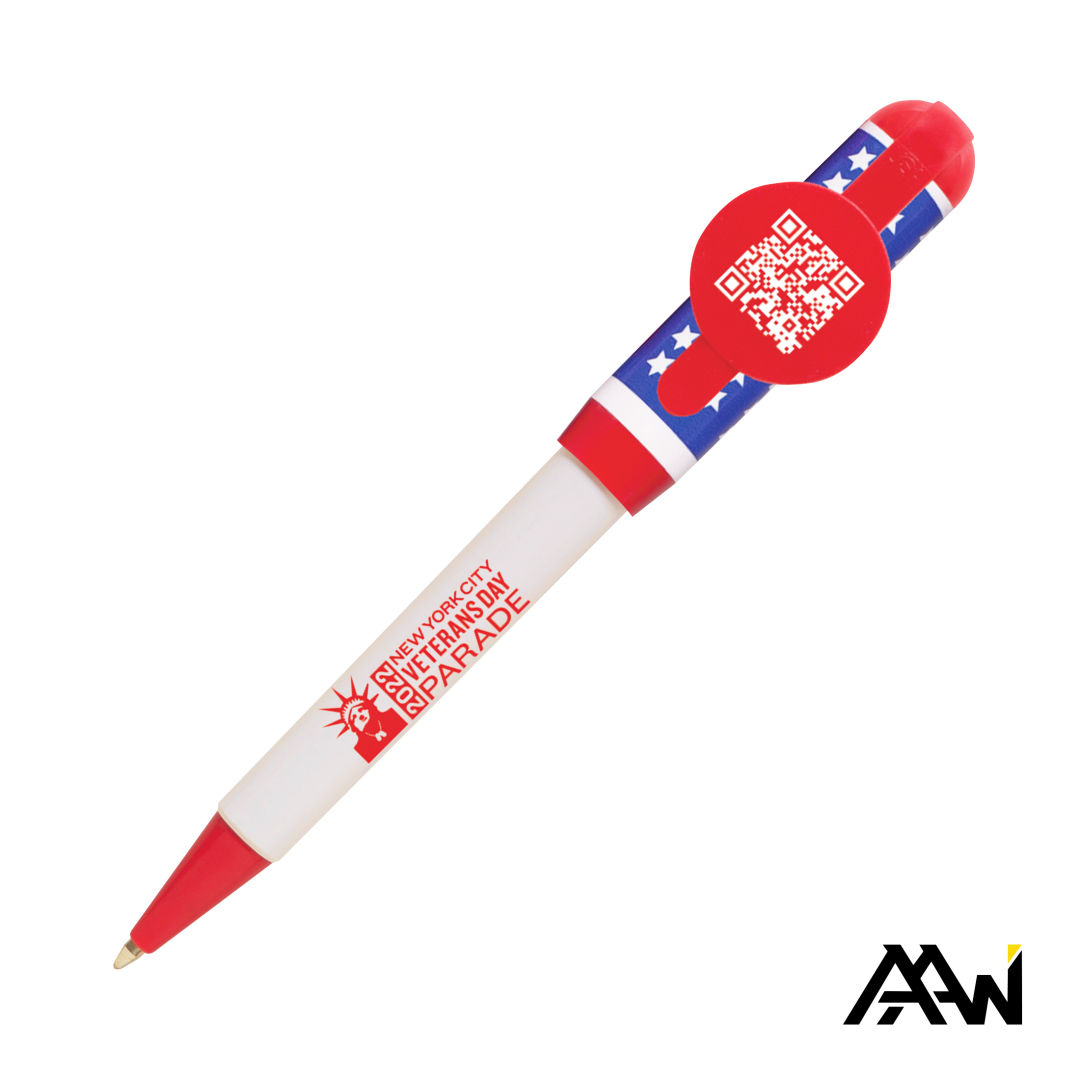 Jumbo QR Billboard Twist Pen - Decorated Cap 1