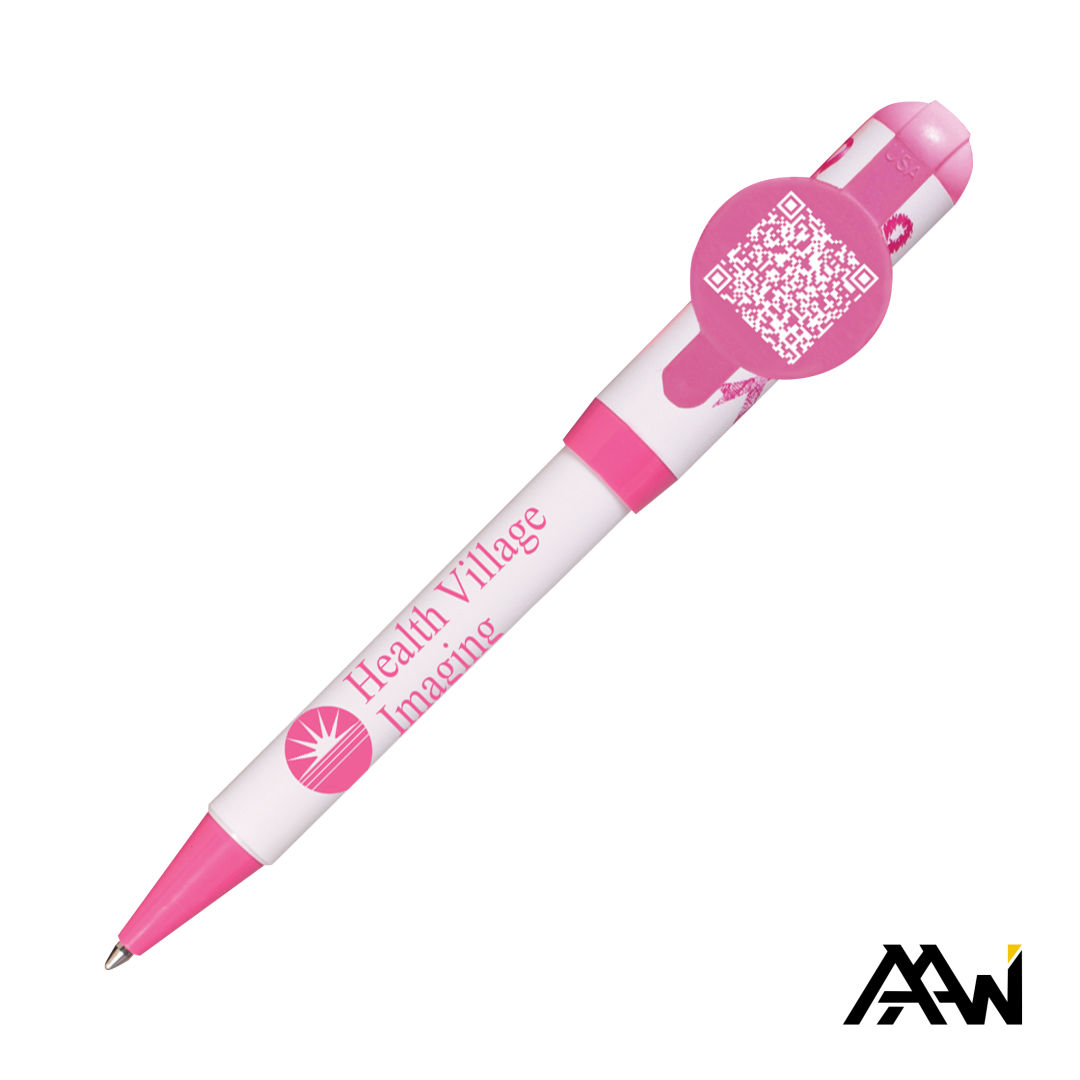 Jumbo QR Billboard Twist Pen - Decorated Cap 1