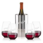 Catania Wine Cooler & Oldham Stemless Wine Set - Set of 5 Catania Wine Cooler & Oldham Stemless Wine Set - Set of 5