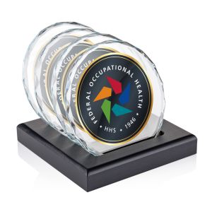 Porterfield VividPrint Coasters - Set of 4 on Black 1 Porterfield VividPrint Coasters - Set of 4 on Black 1