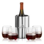 Jacobs Wine Cooler & Crestview Stemless Wine - Set of 5 Jacobs Wine Cooler & Crestview Stemless Wine - Set of 5