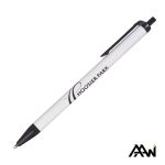 Value Slim Pen w/Glossy White Barrel - Matte Colored Accent 1 Value Slim Pen w/Glossy White Barrel - Matte Colored Accent 1