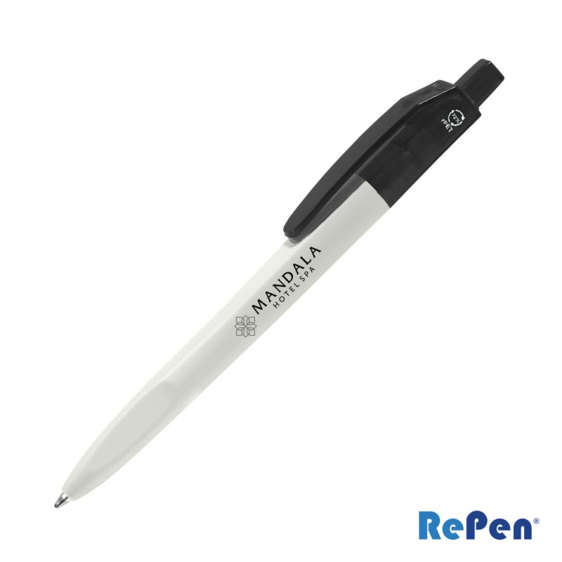 RePen® Squared White w/Translucent Clicker rPET Pen 1 RePen® Squared White w/Translucent Clicker rPET Pen 1