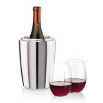 Pescara Wine Cooler & Carlita Stemless Wine Set - Set of 3 (Blank) Pescara Wine Cooler & Carlita Stemless Wine Set - Set of 3 (Blank)