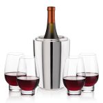 Pescara Wine Cooler & Glenarden Stemless Wine Set - Set of 5 (Blank) Pescara Wine Cooler & Glenarden Stemless Wine Set - Set of 5 (Blank)