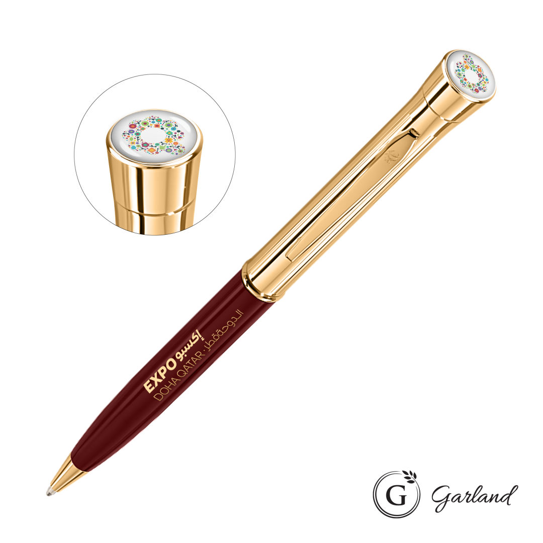 Garland® Monogram Custom Twist Ballpoint Pen - Gold 1