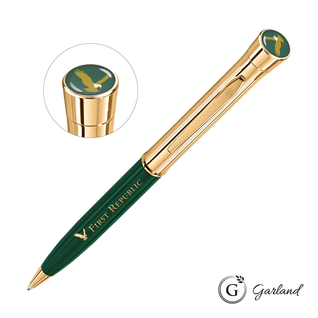 Garland® Monogram Custom Twist Ballpoint Pen - Gold 1