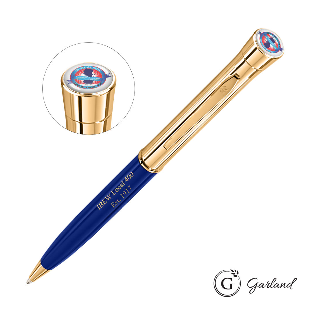 Garland® Monogram Custom Twist Ballpoint Pen - Gold 1