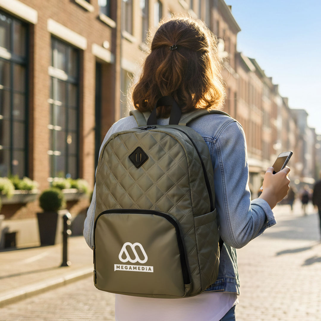 Eiffel Quilted Pattern Backpack 1