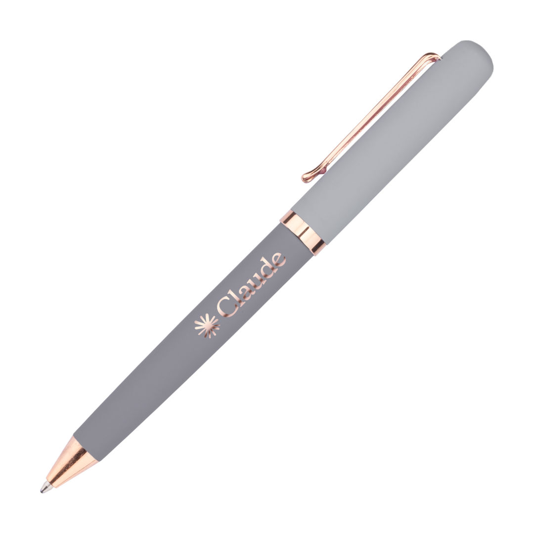 Goldfinch Dual Toned Ballpoint Pen w/Rose Gold Accents 1