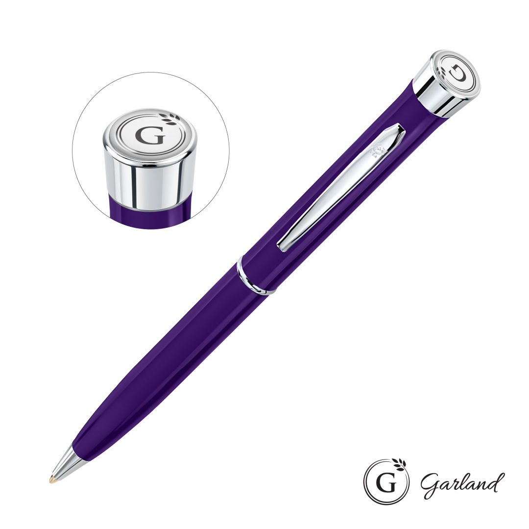 Garland® Color Twist Ballpoint Pen - Chrome Accent 1
