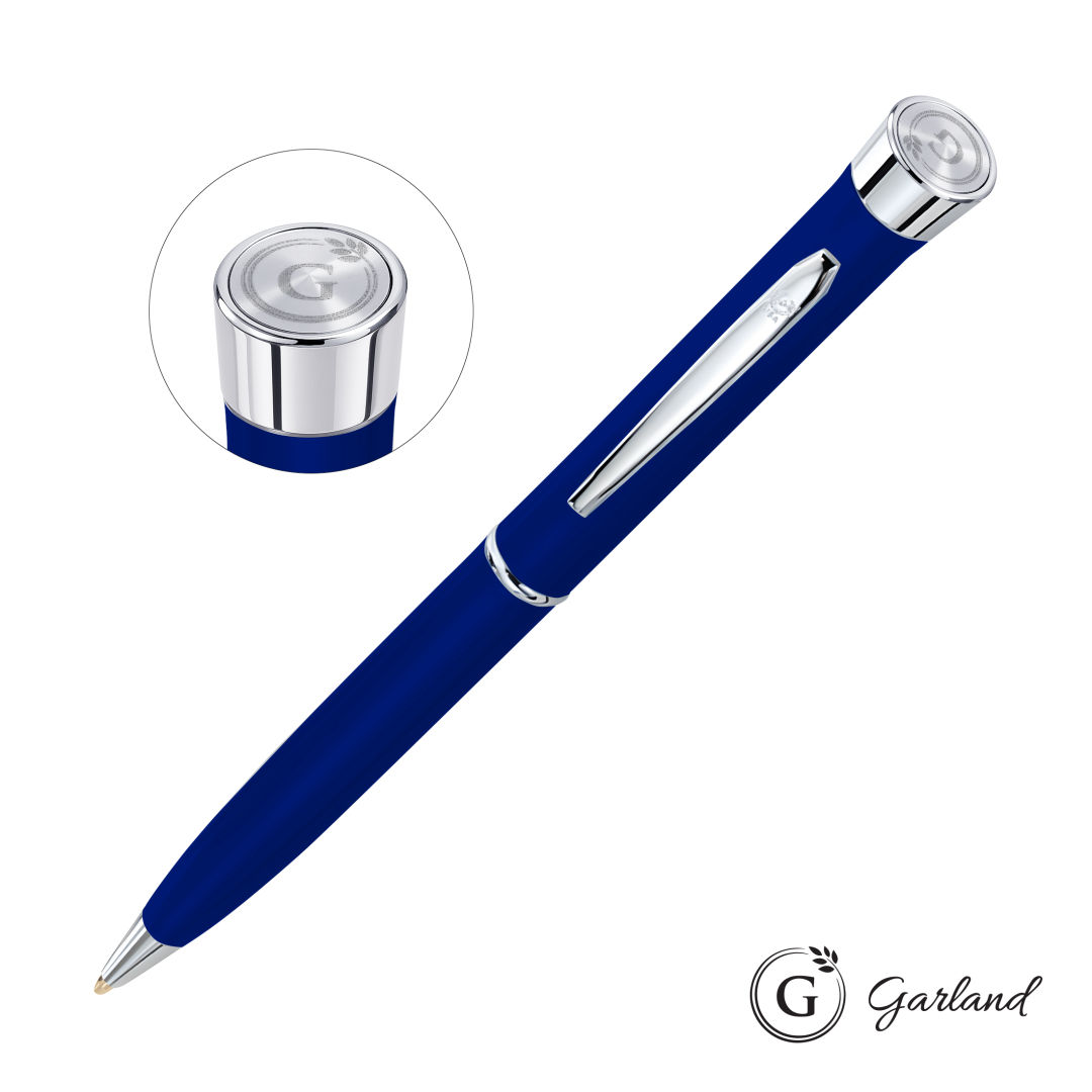 Garland® Color Matte Emblem Twist Ballpoint Pen - Chrome 1