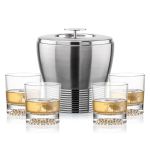 Genoa Ice Bucket & Buxton On-the-Rocks Set - Set of 5 (Blank) Genoa Ice Bucket & Buxton On-the-Rocks Set - Set of 5 (Blank)
