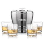 Genoa Ice Bucket & Buxton On-the-Rocks Set - Set of 5 Genoa Ice Bucket & Buxton On-the-Rocks Set - Set of 5