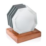 Sloan Coasters - Set of 4 on Walnut Base - DSK005-SW (Blank) Sloan Coasters - Set of 4 on Walnut Base - DSK005-SW (Blank)