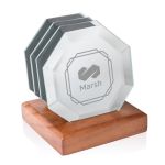 Sloan Coasters - Set of 4 on Walnut Base 1 Sloan Coasters - Set of 4 on Walnut Base 1