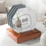 Sloan Coasters - Set of 4 on Walnut Base - Group (Glamour) Sloan Coasters - Set of 4 on Walnut Base - Group (Glamour)