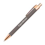 Avison Clicker Ballpoint Pen w/Rose Gold Accents - Grey Avison Clicker Ballpoint Pen w/Rose Gold Accents - Grey