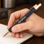 Avison Clicker Ballpoint Pen w/Rose Gold Accents - Group (Glamour) Avison Clicker Ballpoint Pen w/Rose Gold Accents - Group (Glamour)