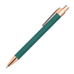 Avison Clicker Ballpoint Pen w/Rose Gold Accents - Green (Blank) Avison Clicker Ballpoint Pen w/Rose Gold Accents - Green (Blank)
