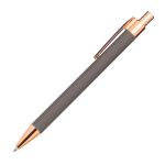 Avison Clicker Ballpoint Pen w/Rose Gold Accents - Grey (Blank) Avison Clicker Ballpoint Pen w/Rose Gold Accents - Grey (Blank)