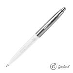 Garland® Monument Ballpoint Clicker Pen - Chrome Accent - White / Chrome Garland® Monument Ballpoint Clicker Pen - Chrome Accent - White / Chrome