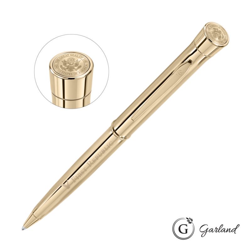 Garland® Signature Custom Emblem Twist Ballpoint Pen - Gold 1 Garland® Signature Custom Emblem Twist Ballpoint Pen - Gold 1