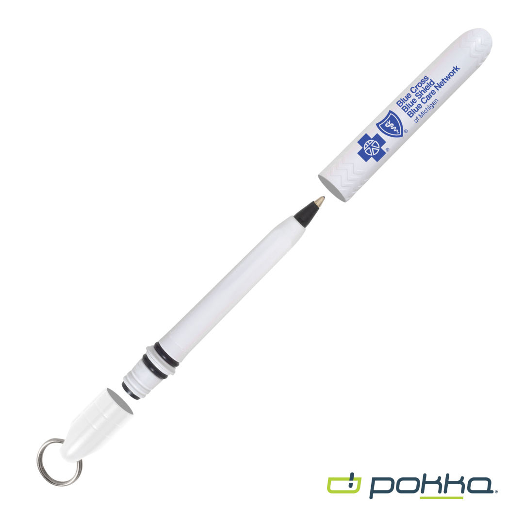 Pokka® Pocket Pen w/Dock & Gold Keyring 1