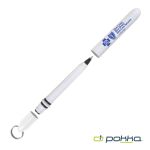 Pokka® Pocket Pen w/Dock & Gold Keyring - White Pokka® Pocket Pen w/Dock & Gold Keyring - White