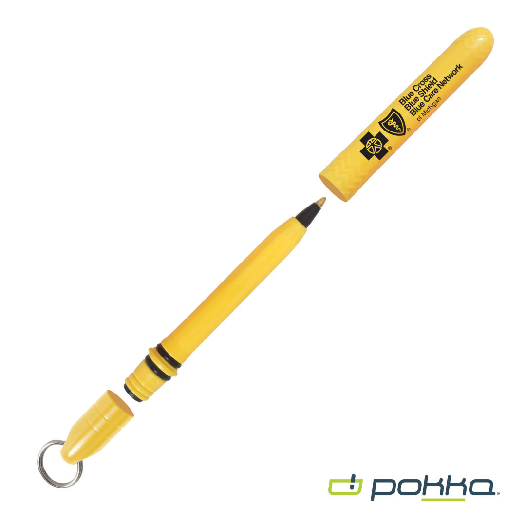 Pokka® Pocket Pen w/Dock & Gold Keyring 1