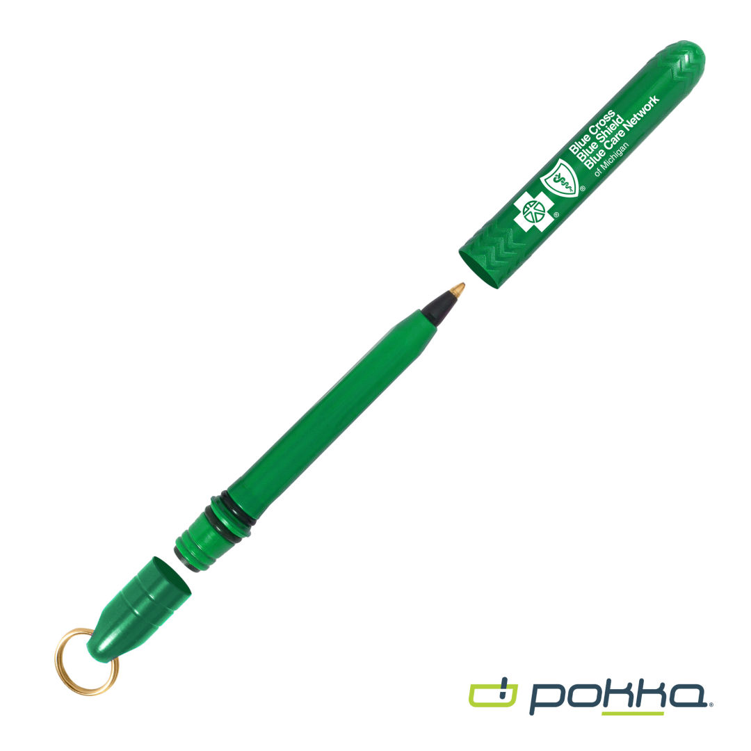 Pokka® Pocket Pen w/Dock & Gold Keyring 1