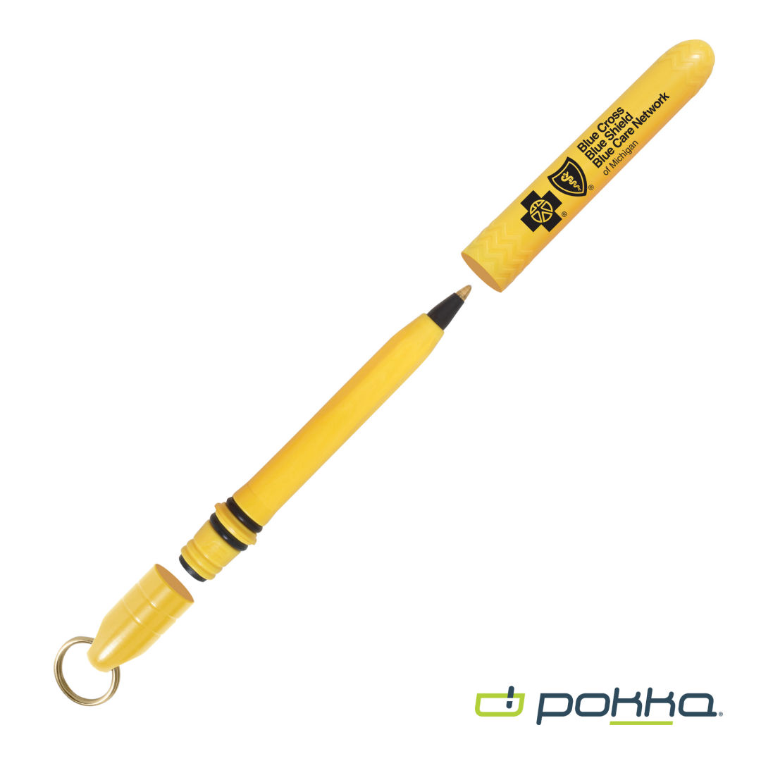 Pokka® Pocket Pen w/Dock & Gold Keyring 1