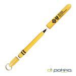 Pokka® Pocket Pen w/Dock & Gold Keyring - Blaze Orange (Blank) Pokka® Pocket Pen w/Dock & Gold Keyring - Blaze Orange (Blank)