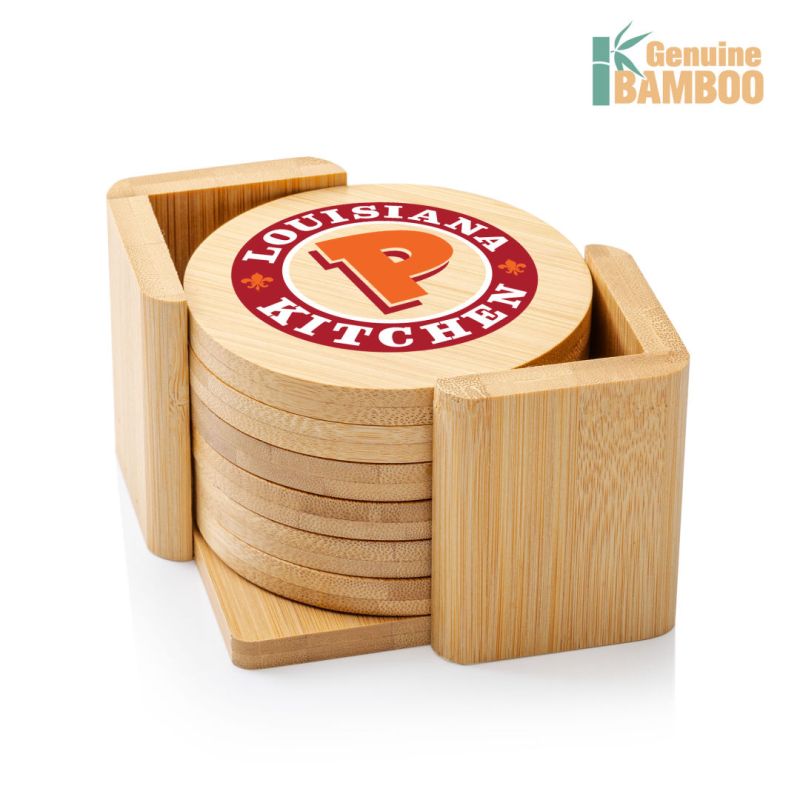 Yorkshire Bamboo VividPrint™ Coaster Set - Round 1 Yorkshire Bamboo VividPrint™ Coaster Set - Round 1