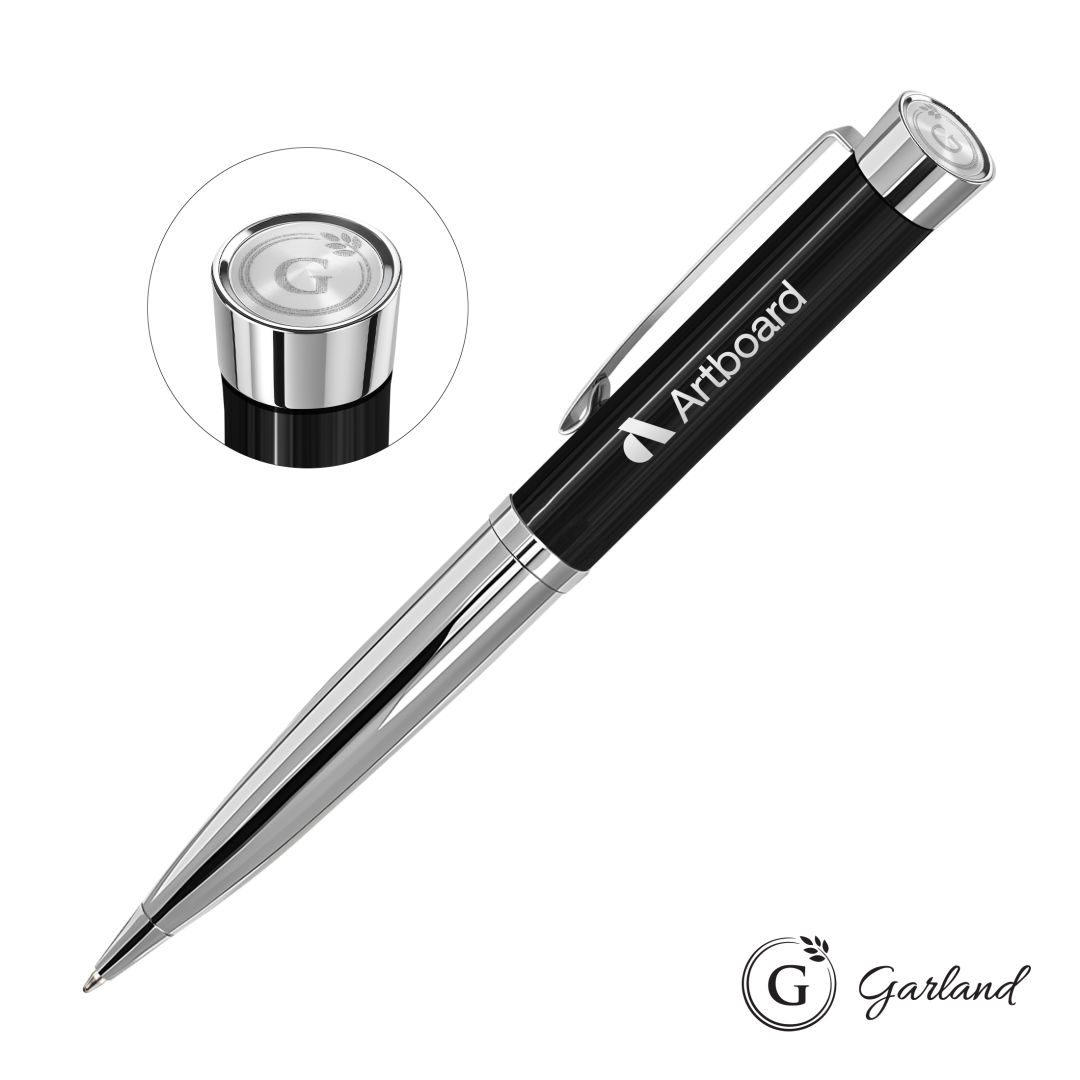 Garland® Executive Emblem Monogram Twist Pen - Chrome 1