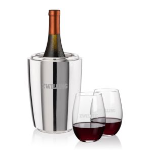 Pescara Wine Cooler & Laurent Stemless Wine Set 1 Pescara Wine Cooler & Laurent Stemless Wine Set 1