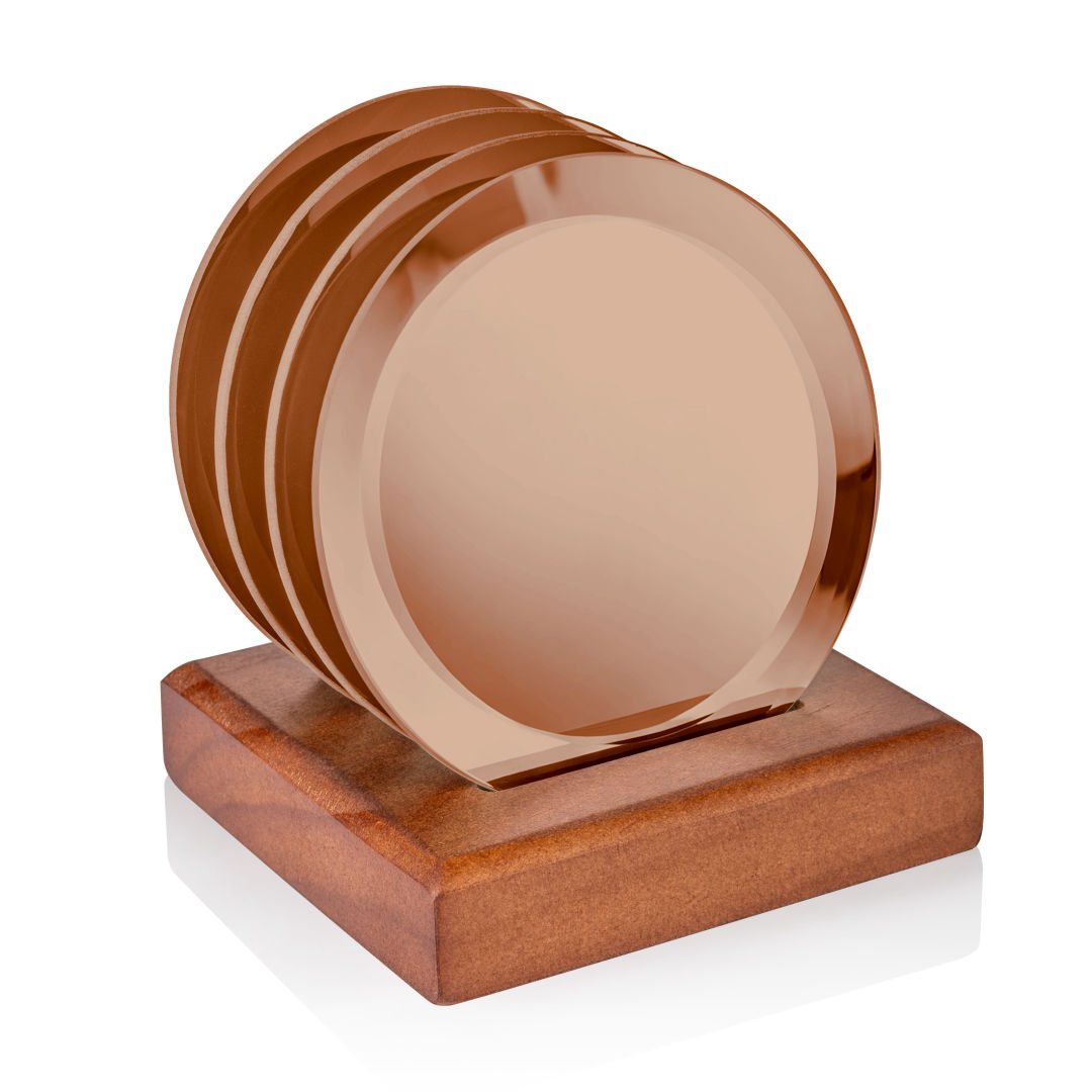 Aladdin Coasters - Set of 4 on Walnut 1