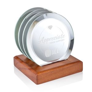 Aladdin Coasters - Set of 4 on Walnut 1 Aladdin Coasters - Set of 4 on Walnut 1