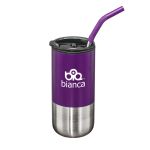 Bondi Double Wall Tumbler w/ Straw -18oz - Purple Bondi Double Wall Tumbler w/ Straw -18oz - Purple