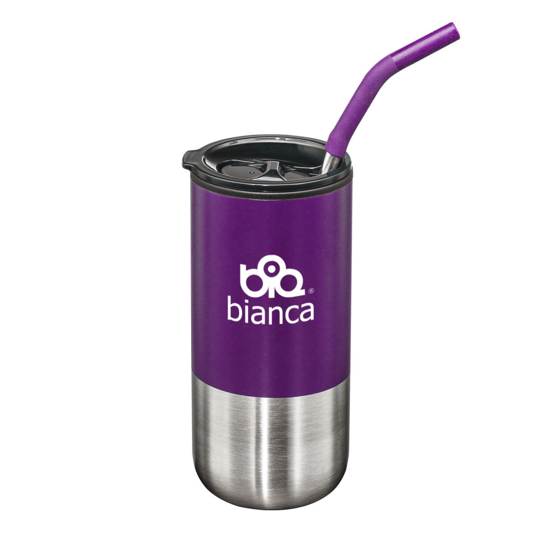 Bondi Double Wall Tumbler w/ Straw -18oz 1