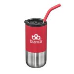 Bondi Double Wall Tumbler w/ Straw -18oz - Red Bondi Double Wall Tumbler w/ Straw -18oz - Red
