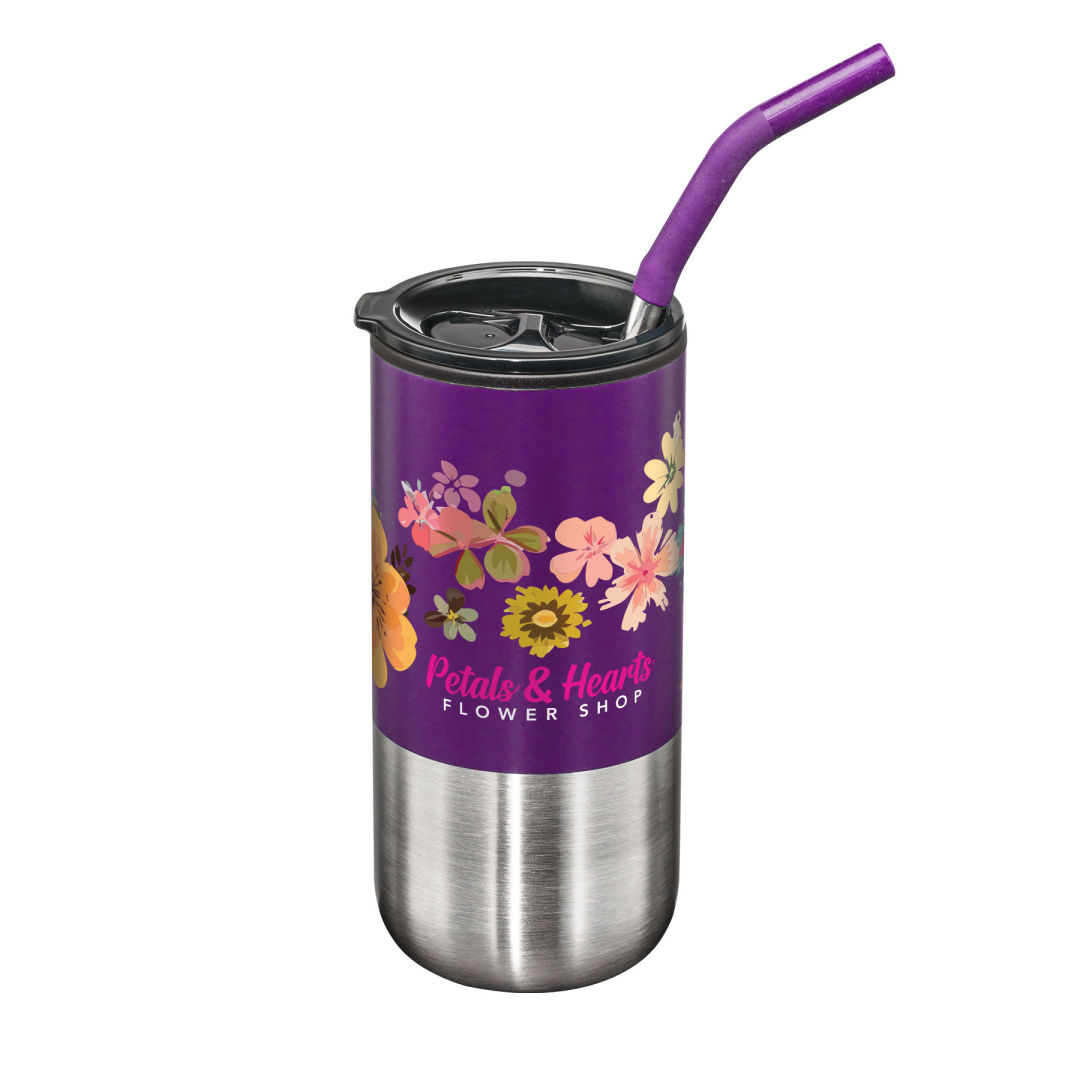 Bondi Double Wall Tumbler w/ Straw -18oz 1