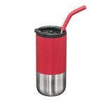 Bondi Double Wall Tumbler w/ Straw -18oz - Blue (Blank) Bondi Double Wall Tumbler w/ Straw -18oz - Blue (Blank)