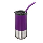 Bondi Double Wall Tumbler w/ Straw -18oz - Purple (Blank) Bondi Double Wall Tumbler w/ Straw -18oz - Purple (Blank)