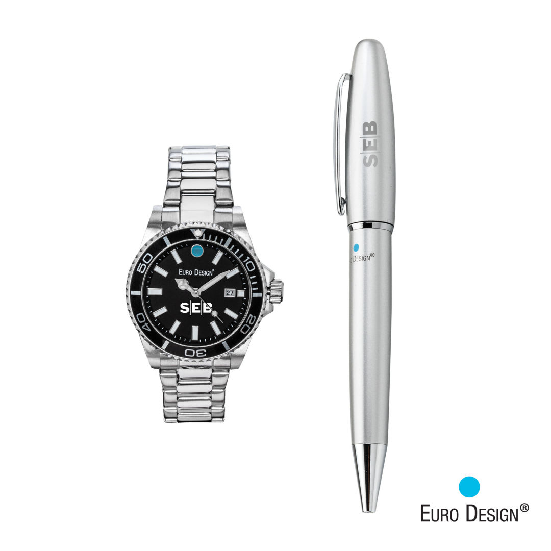 Euro Design® Velten Watch/Pen Set 1